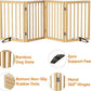 Natural 37-74" Wide Dog Gate for Stair, Bamboo Dog Gates for The House Doorways, Freestanding Pet Gates for Dogs, Doogie Puppy Fence Gate