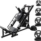 RitFit Adjustable Leg Press and Hack Squat Machine with Weight Plate Set, Professional Home Gym Equipment with Linear Bearings, Specialized for Complete Lower Body Workouts and Weight Storage Posts