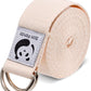 Slim Panda Yoga Strap for Stretching,Cotton Yoga Strap with Adjustable D-Ring Buckle,Non-Elastic Yoga Belt for Pilates,Gym Workouts,Physical Therapy,Improve Flexibility