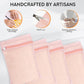 4 Piece Pink Small, Durable Organic Cotton Mesh Laundry Bag with Strong Zipper and Breathable Mesh, Delicate Laundry Bag for Underwear, Clothes, Pants and Socks