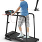 CIIHI Walking Treadmill for Senior - Foldable Senior Treadmill with 300 lbs Capacity and Long Handrails - Home Recovery Fitness Exercise Machine for Elder with Heart Rate Monitor
