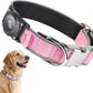 Waterproof Airtag Dog Collar - Nylon Collar with Durable Airtag Holder, Reflective&Anti-Lost with Safety Metal Buckle, Soft Padded Adjustable for Small Medium Large Dogs Pink S