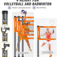 Outdoor Volleyball Badminton Combo Set with Net, Anti-Sagging Design, 4 Badminton Rackets, 3 Birdies and PU Volleyball for Backyard Lawn Beach