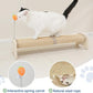 Cat Scratching Post, 30" Horizontal Sisal Scratch Post for Indoor Cats, Durable Cat Furniture Protector with Spring Toy