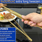 JETKONG 2 Pcs 18 Inch (45cm) Stainless Steel Grill Tongs Heavy Duty Giant Tweezer Tongs, Extra Large Tweezers Tools for Cooking, Grilling, BBQ and Turning Food (Gold)