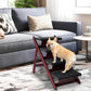 BRIKY Wooden Dog Stairs/Steps - Foldable 4 Steps Dog Steps for High Bed Couch Cars, Non-Slip Pet Stairs for Small Large Medium Dogs and Cats, No Assembly Required