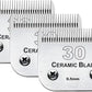 3PCS 30 Blades Dog Grooming Clipper Blades Compatible with Andis Pet Clipper/Oster A5/Wahl KM Series Dog Clipper,Ceramic Blade & Stainless Steel Blade