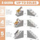 MEWANG Dog Stairs for Small & Medium Dogs and Old Cats –3/4/ 5 Steps High-Density Foam Pet Ramp for Bed & Couch, Non-Slip, Washable Cover, Grey (Round Corner, 4 Steps: 23.94''×18.27''×14.96'', 2)