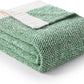 Snuggle Sac Green Throw Blanket, Ultra Soft Warm Blankets for Couch, Cozy Knit Fuzzy Plush Throws Blanket for Sofa, Bed,Living Room, Heather Green, 50x60 inches
