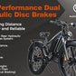 Electric Bike for Adults,39MPH/36MPH-100 Miles/90 Miles（3000W/2000W） Electric Bicycle with 52V/48V/23Ah Battery, 26''Fat Tire Fast E-Bike