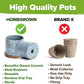 HOME GROWN Indoor Herb Garden Kit w/Glazed Ceramic Pot - Easy-to-Grow Kitchen Window Gardening Starter Set - Unique Housewarming Gift for Women, Mom, Gardeners, Friend, Her, Mother