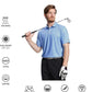Men's Golf Polo Shirts Short Sleeve Striped Performance Moisture Wicking Dry Fit Golf Shirts for Men