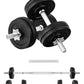 Yes4All Old School Adjustable Dumbbell Set with Weight Plates, Star Lock Collars/Connector, 40lbs to 200lbs Adjustable Weight Plates Set