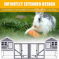 GEGURI Large Rabbit Hutch Indoor Outdoor Chicken Coop Wooden Bunny Cage with Waterproof Roof (48''L x 24''W x 36''H Grey)