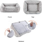 Best Friends by Sheri Lux Lounge Bed Calming Faux Fur Dog Bed, Gray, Large, 36" x 27"