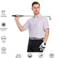 Men's Golf Polo Shirts Short Sleeve Striped Performance Moisture Wicking Dry Fit Golf Shirts for Men