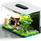 Betta Fish Tank, 2.5 Gallon Aquarium Kit with Modular Filtration, Heater, Light, Self Cleaning, Oxygenation, Small Fish Tank for Goldfish, Guppy, Shrimp