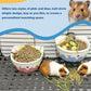 Chinchilla Food Bowl Ceramic Guinea Pig Cage Feeder Hanging Bunny Food Dish Small Animal Feeding Bowls for Syrian Hamster Ferret Gerbils (Blue)