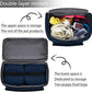 BAGLHER Pet Travel Bag, Double-Layer Pet Supplies Backpack (for All Pet Travel Supplies), Pet Travel Backpack with 2 Silicone Collapsible Bowls and 2 Food Baskets Dark Blue