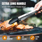 17 & 12 Inch Extra Long Kitchen Tongs with Silicone Tips, Heat Resistant 600 Degrees Silicone Tong, Stainless Steel Tongs for Cooking, Food, Bbq, Grilling, Barbecue, Dishwasher 2 Pack