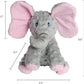 DODODOLA Dog Toys Puppy Toys Cute Squeaky Elephant Dog Toy with Crinkle Paper Stuffed Plush Animal to Keep Them Busy for Small Medium Large Dogs