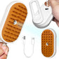 Cat/Dog Brush for Shedding - Steam Brush with Water, Hair Comb and Steamer for Pet Grooming (NEW WHITE)
