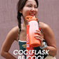 Coolflask Insulated Water Bottle with Straw, 40 oz Metal Water Flask with Straw & Spout Lids, Stainless Steel Double Wall Vacuum, Keep Cold 48h Hot 24h, Leak Proof & Non-BPA, Sunny Orange
