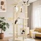 Made4Pets Tall Cat Tree, 80" Cat Tree Tower for Indoor Cats Large Adult, Modern Cat Tower with Scratching Post, Cozy Hammock, 3 Perches and 2 Condos, Sturdy and Fluffy, Beige