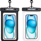 Hiearcool Universal Waterproof Phone Pouch,Underwater Dry Bag for iPhone 17 16 15 14 13 Pro Max XS Plus up to 8.3",IPX8 Cell Phone Case for Cruise Travel Essentials-Black&Clear-2Pack