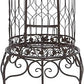 Deco 79 Vintage Metal Free-Standing Birdcage, 14" x 14" x 47", Black