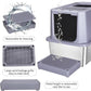 RIZZARI Stainless Steel Cat Litter Box, Odorless Enclosed Litter Box with Top Holes, Large Litter Pan for Small to Large Sized Cats (Cool Gray, 23.8" L*15.9" W*18" H)