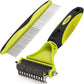 Pecute Pet Dematting Tool 2 Pack - Double Sided Undercoat Rake & Dematting Comb for Detangling Matted or Knotted Undercoat Hair, Great for Medium or Long-haired Dogs & Cats