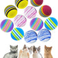 BLMHTWO 12PCS Rainbow Cat Toys, EVA Foam Balls 1.65inch Lightweight Colorful Interactive Pet Balls for Cats, Kittens, Puppy (6 Colors)