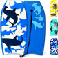 KOTEK 33/37/41 Inch Body Board with Wrist Leash, EPS Core, Dual Channel, HDPE Slick Bottom, Bodyboard for All Skill Levels & Wave Conditions