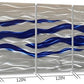 SYGALLERIER Abstract Coastal Metal Wall Art Handcrafted Big 3D Blue and Silver Artwork Modern Sea Waves Pictures Contemporary Sculpture for Living Room Bedroom Bathroom Decor