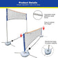 Portable Height Adjustable Badminton Volleyball Tennis Net Set Multi-Purpose Sports Equipment with Poles Stand and Carry Bag for Kids Adult Outdoor Exercise