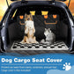 VClife Car Back Seat Cover for Dog, Non Slip Pet Bed Mat Washable Backseat Extender Cushion, Furry Dog Cat Travel Blanket Bed Modern White Black Plaid Bed, 59"×27.6"