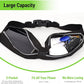 Slim Running Belts for Women Men - Running Phone Holder Fanny Pack for Key, Accessories Fits ALL Cell Phones, Black