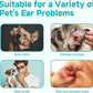 Ear Cleaner Finger Wipes for Dog & Cat [Finger Casing Design][Pet Ear Wipes with Tweezers] for Controlling Ear Infections and Ear Odor Reduce ear wax buildup Natural Ingredients Dog Ear Wipes