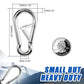 Small Carabiner Clip Hooks, 25pcs 2.36 inch Carabiners Heavy Duty, 304 Stainless Steel Spring Snap Hook Fits Camping Hiking, Metal Clips for Rope Chain Keys Rings