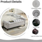 Storage Bench Upholstered Velvet End of Bedroom Bed Bench Ottoman with Tufted Cushioned Rolled Arm Large Storage Space for Reading Living Room Entryway, Light Grey