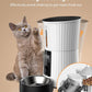 Petory Automatic Cat Feeders - 4L Timed Cat Feeders for Dry Food Built-in Battery up to 6 Meals with Desiccant Bag Support Dual Power 10S Recorder