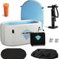 Kodiak 59" 1-Person Inflatable Cold Plunge Ice Bath or Hot Tub with 1 HP Chiller and Heater, PVC Insulated Lid, Hand Pump, Repair Kit, 110-Gallon Capacity, Indoor/Outdoor Tub – Gray