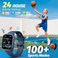 Kids Wach for Girls Boys 6-15 Year Old - Smart Watch for Kids 1.8" Fitness Tracker,No Phone Needed,Pedometer Sleep Monitor Heart Rate Waterproof,Puzzle Game for Girls Boys Teens Birthday Gift (Blue)