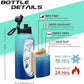 Stainless Steel Flask Water Bottle - 32oz/40oz/64oz Insulated Water Bottle with Straw & Spout Lids, Paracord Handle, Strap Sleeve, Protective Cup Mat, Hydro Thermo Perfect for Sports Office