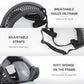 NAMSAN Dog Goggles Large Breed, UV Protection, Driving Doggie Sunglasses for Medium to Large Dogs, Wide Glasses Full Eye Protection, Anti-Fog Windproof, Adjustable, Black