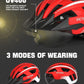 VICTGOAL Bike Helmet for Men Women with Led Light Detachable Magnetic Goggles Removable Sun Visor Mountain & Road Bicycle Helmets Adjustable Size Adult Cycling Helmets