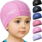 COOLMATE Fabric Swim Cap for Adult Women Men Kid 3 4 6 8 14 16, Silicone Water Resistant Layer, Cloth Swim Cap Gifts for Swimmers, Lightweight for Pool, Lap Swimming (1 pc)
