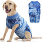 FUAMEY Recovery Suit for Dogs After Surgery,Soft Breathable Dog Bodysuit E-Collar & Cone Alternative Surgical Suit,Male Female Dog Neuter Spay Suits Anti Licking Wounds Onesie Blue Tie Dye XL