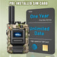 2Pcs 4G Camo Walkie Talkie for Adults,Long Range 4G 1000 Mile Rechargeable Two-Way Radios 3-Day Battery Runtime Ideal for Hiking,Camping,Work,and Emergency Use Portable Two-Way Outdoor Radio(SIM Card)